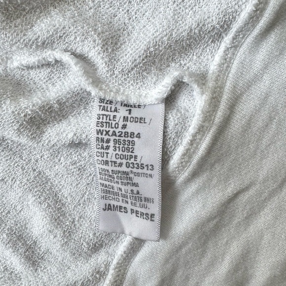 NEW James Perse Vintage French Terry Zip Up Hoodie - Picture 11 of 14